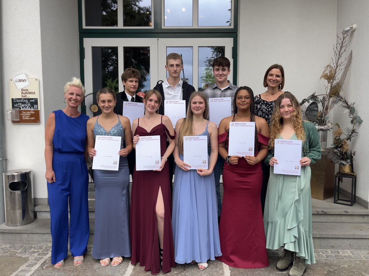 Abschlussschüler 10. Klasse Montessori Passau 2025
